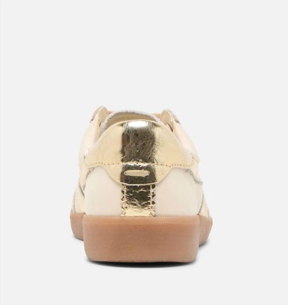 NEW DOLCE VITA women's merit sneaker in white gold - Picture 6 of 6